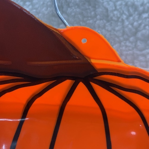 Inflatable Pumpkin with Streamers  30" vintage Kmart new open box - Picture 6 of 11